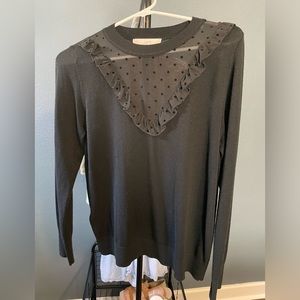 Lightweight v neck sheer sweater